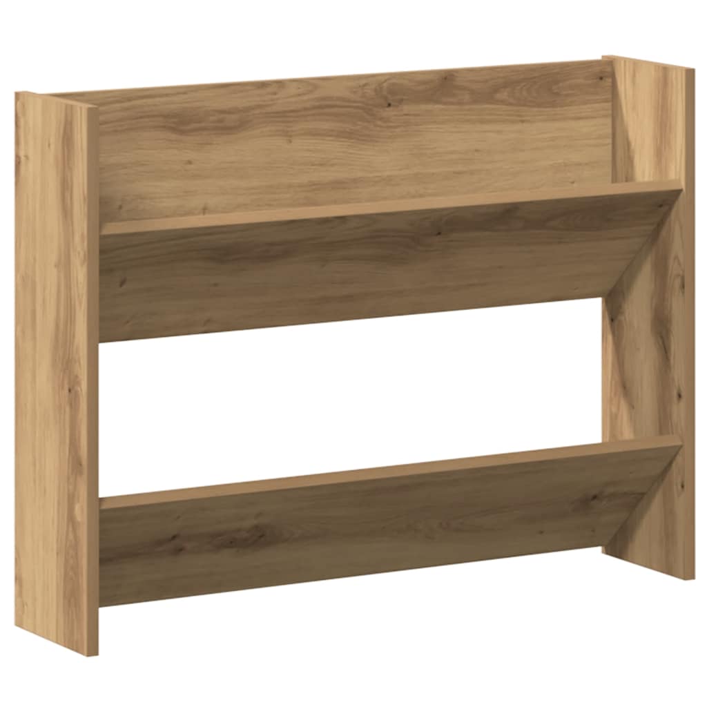 Vidaxl Wandschuhschrank 80x18x60 cm verarbeitete Holzhandwerker -Eichenfarbe
