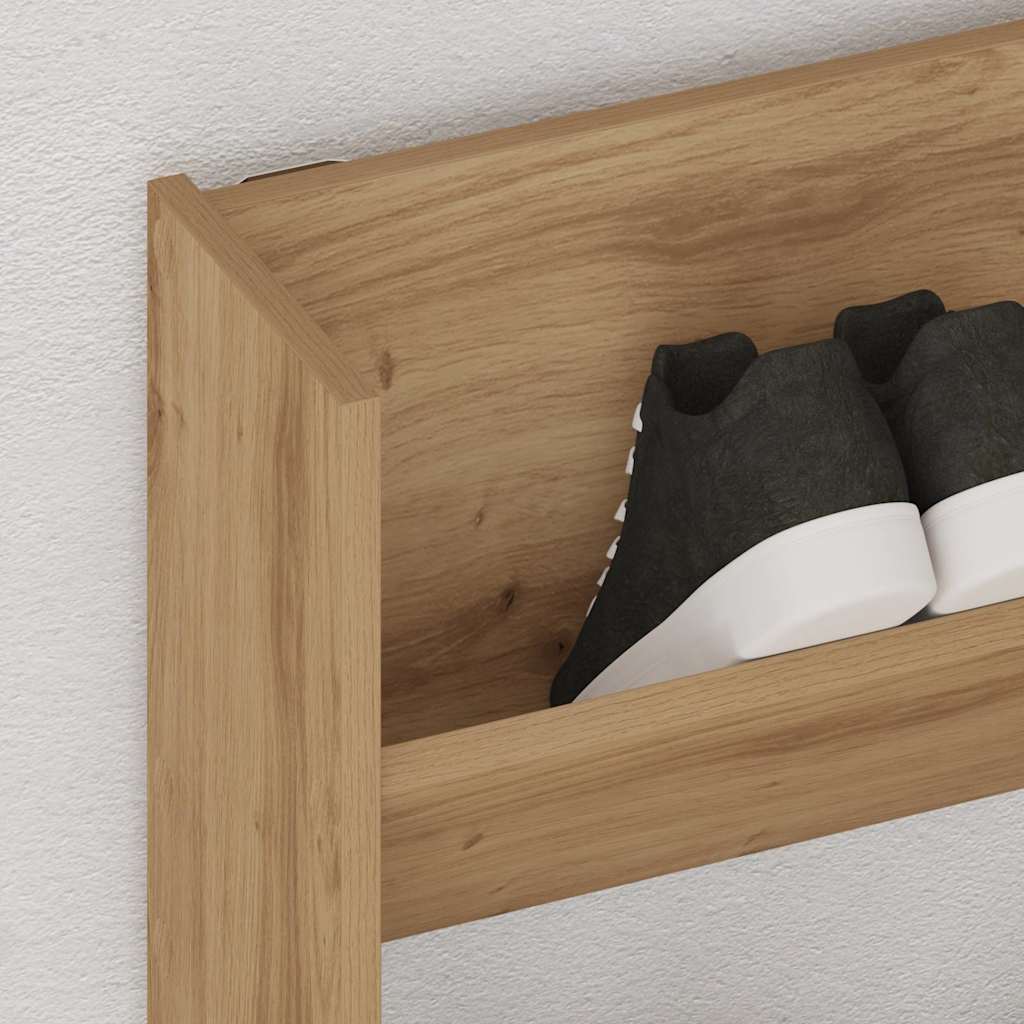 Vidaxl Wandschuhschrank 80x18x60 cm verarbeitete Holzhandwerker -Eichenfarbe