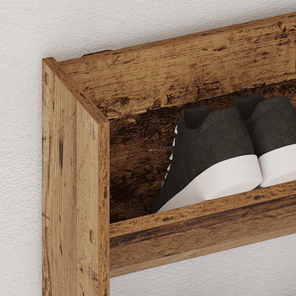 Vidaxl Wandschuhschrank 80x18x90 cm Eigenschaften Holz altes Holz gefärbt
