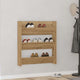 Vidaxl Wandschuhschrank 80x18x90 cm verarbeitete Holzhandwerker -Eichenfarbe
