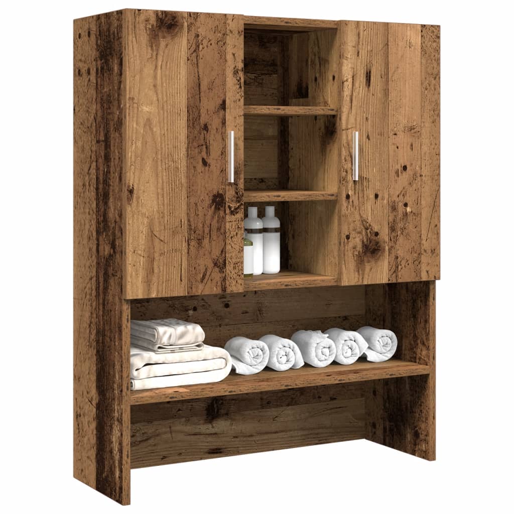 Vidaxl Waschmaschinenschrank 70,5 x 25,5 x 90 cm altes Holz -gelöscht