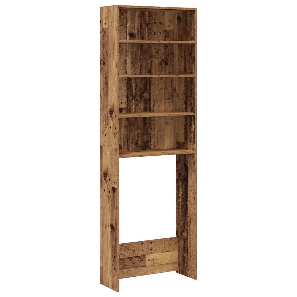 Vidaxl Waschmaschinenschrank 64x24x190 cm altes Holz gefärbt