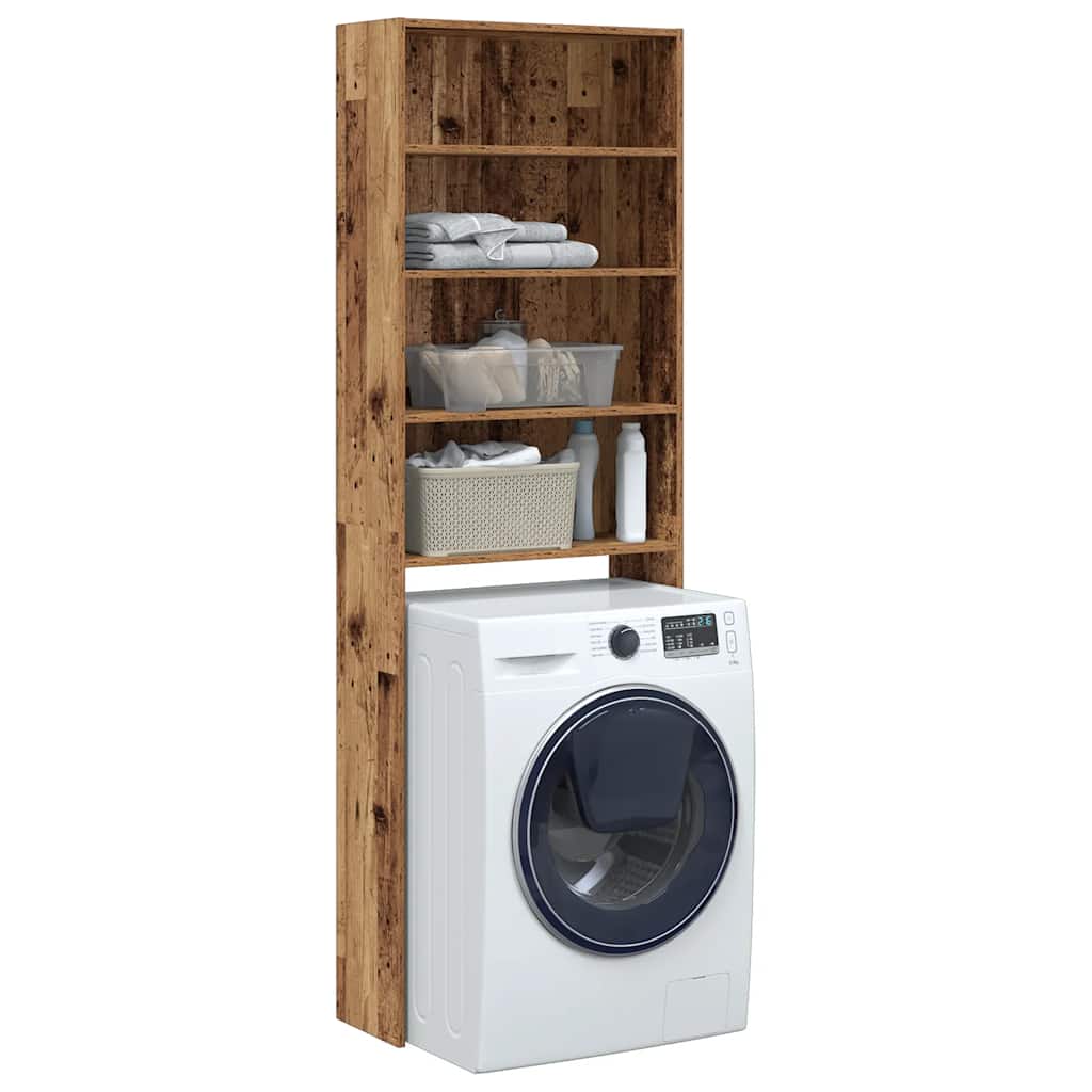 Vidaxl Waschmaschinenschrank 64x24x190 cm altes Holz gefärbt