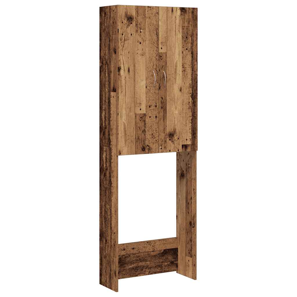 Vidaxl Waschmaschinenschrank 64x25.5x190 cm altes Holz gefärbt