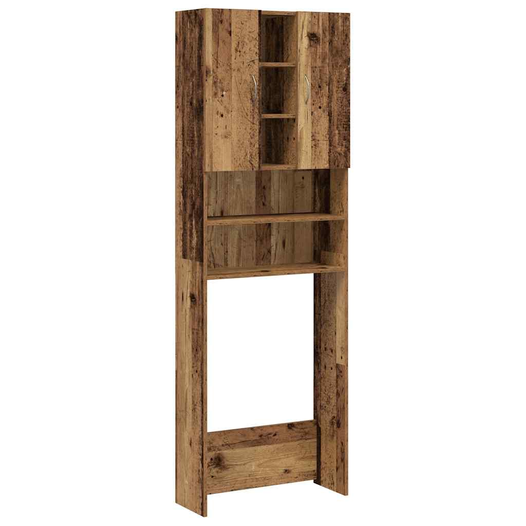 Vidaxl Waschmaschinenschrank 64x25.5x190 cm altes Holz gefärbt