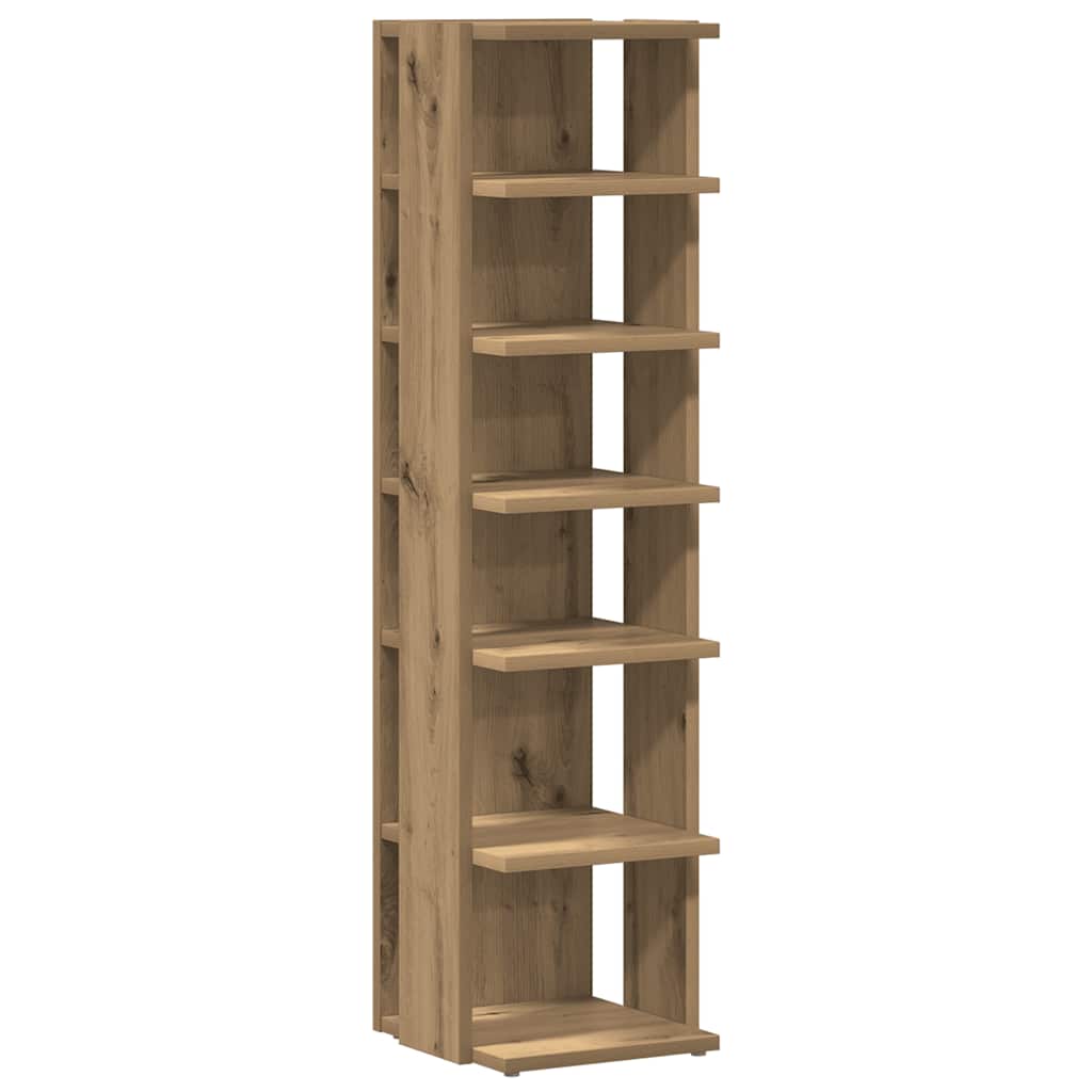 VIDAXL -Schuhschrank 28x27x102 cm verarbeiteter Holzhandwerker -Eiche -Eichen