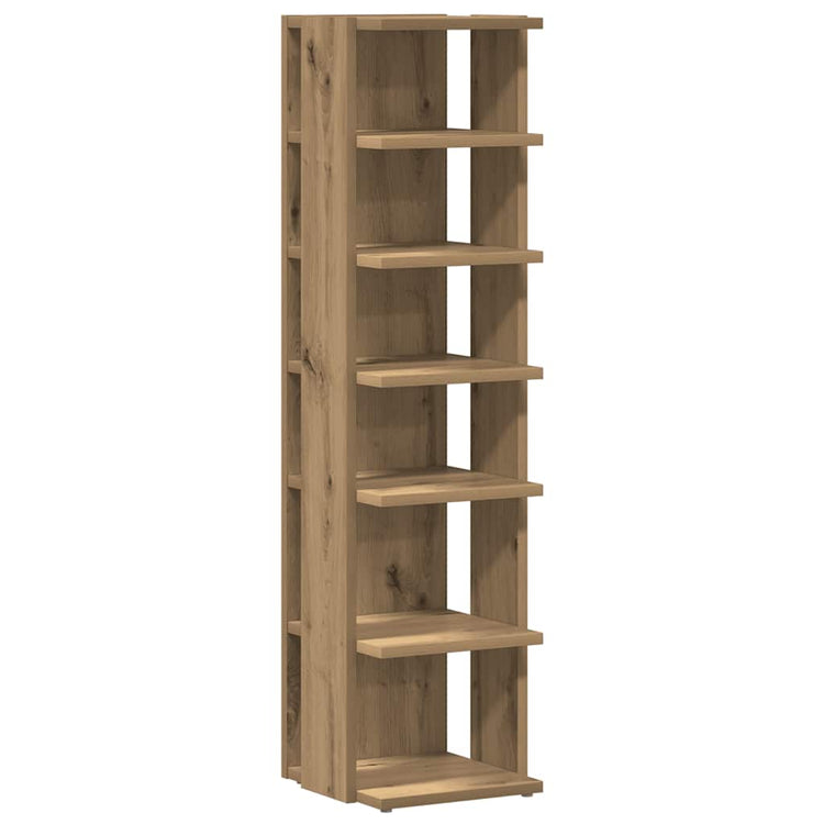 VIDAXL -Schuhschrank 28x27x102 cm verarbeiteter Holzhandwerker -Eiche -Eichen