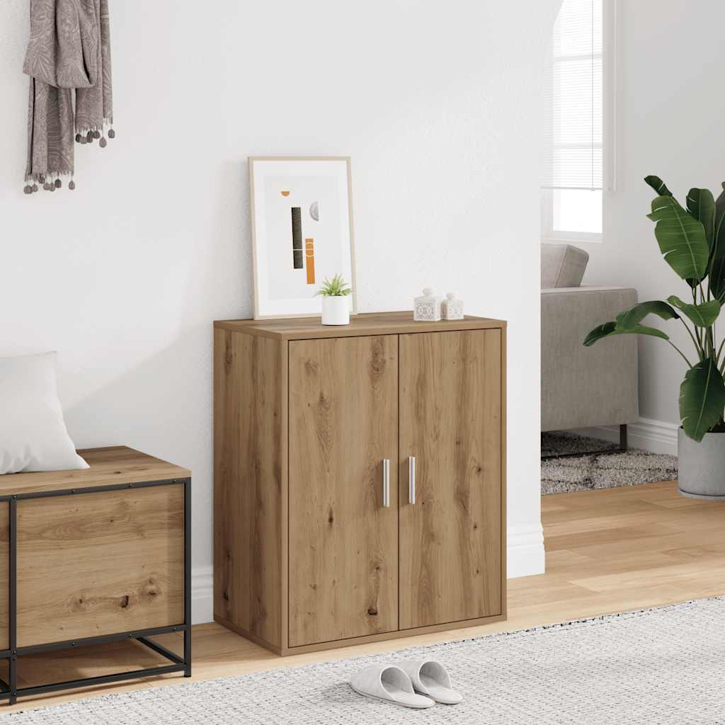 VIDAXL -Schuhschrank 60x35x70 cm verarbeitete Holzhandwerker -Eichenfarbe