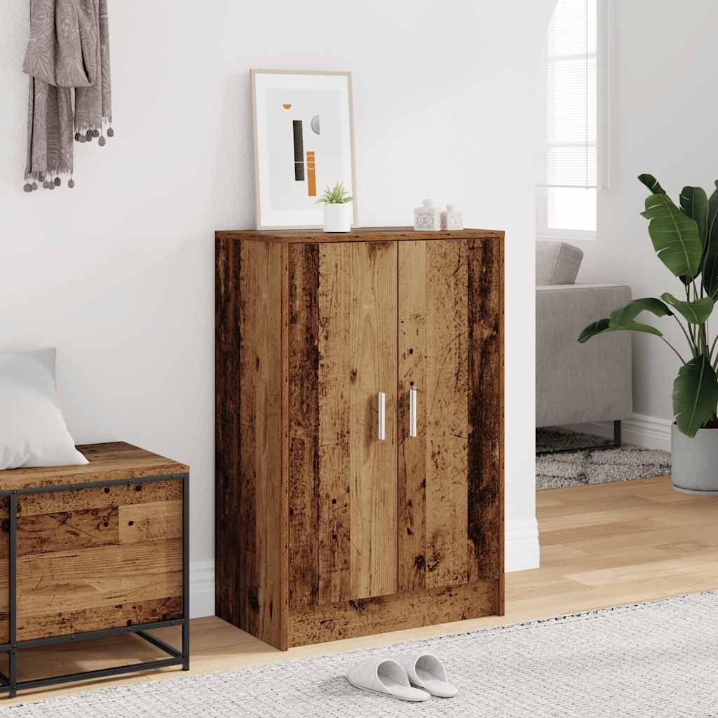 VIDAXL -Schuhschrank 60x35x92 cm verarbeitetes Holz Oldholz -gelöscht