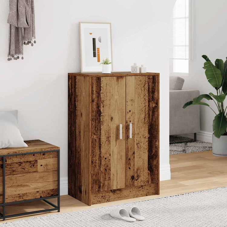 VIDAXL -Schuhschrank 60x35x92 cm verarbeitetes Holz Oldholz -gelöscht