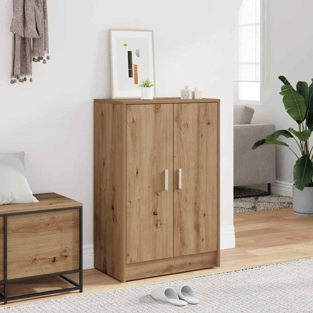VIDAXL -Schuhschrank 60x35x92 cm verarbeitete Holzhandwerker -Eichenfarbe