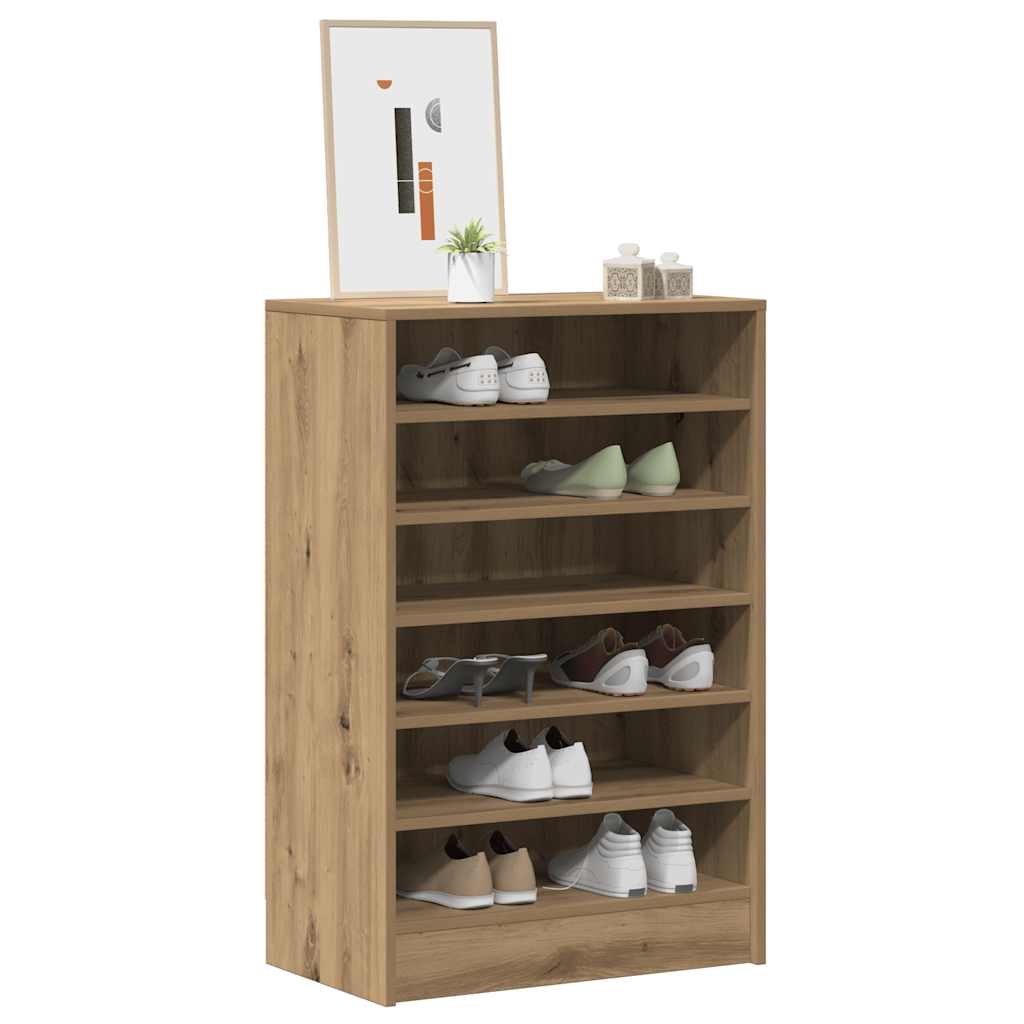 VIDAXL -Schuhschrank 60x35x92 cm verarbeitete Holzhandwerker -Eichenfarbe