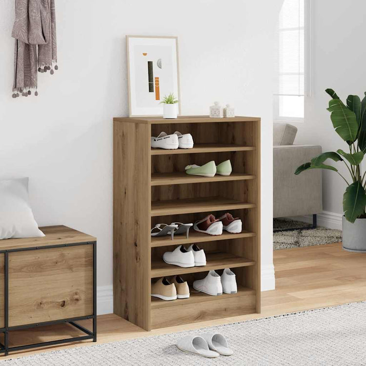 VIDAXL -Schuhschrank 60x35x92 cm verarbeitete Holzhandwerker -Eichenfarbe