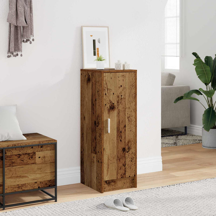 Vidaxl Schuhschrank 32x35x92 cm propertiertes Holz altes Holzfarbe