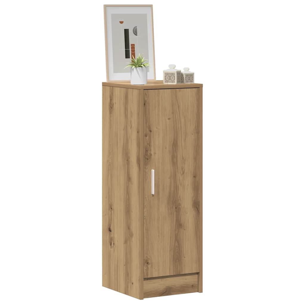 VIDAXL -Schuhschrank 32x35x92 cm verarbeiteter Holzhandwerkstoffe Eiche Farbe
