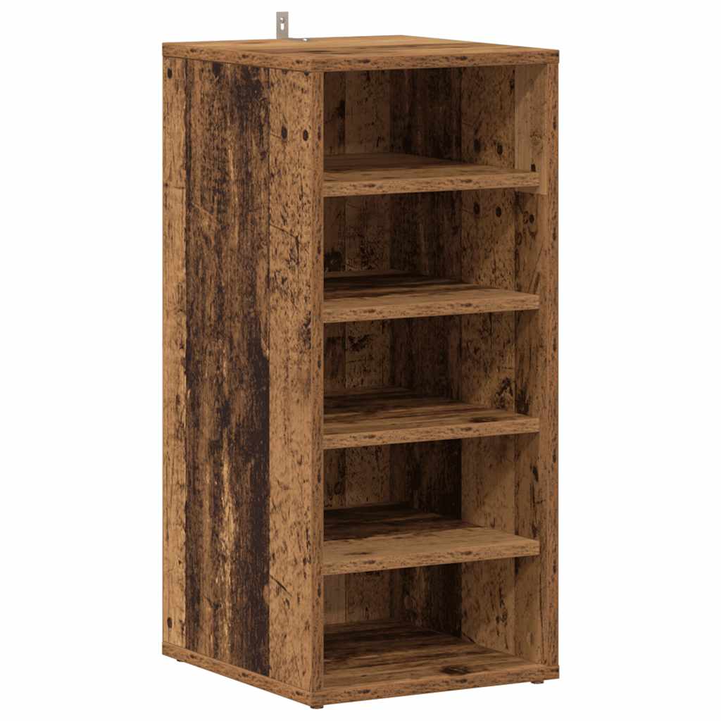 VIDAXL -Schuhschrank 32x35x70 cm verarbeitetes Holz Oldholz -gelöscht