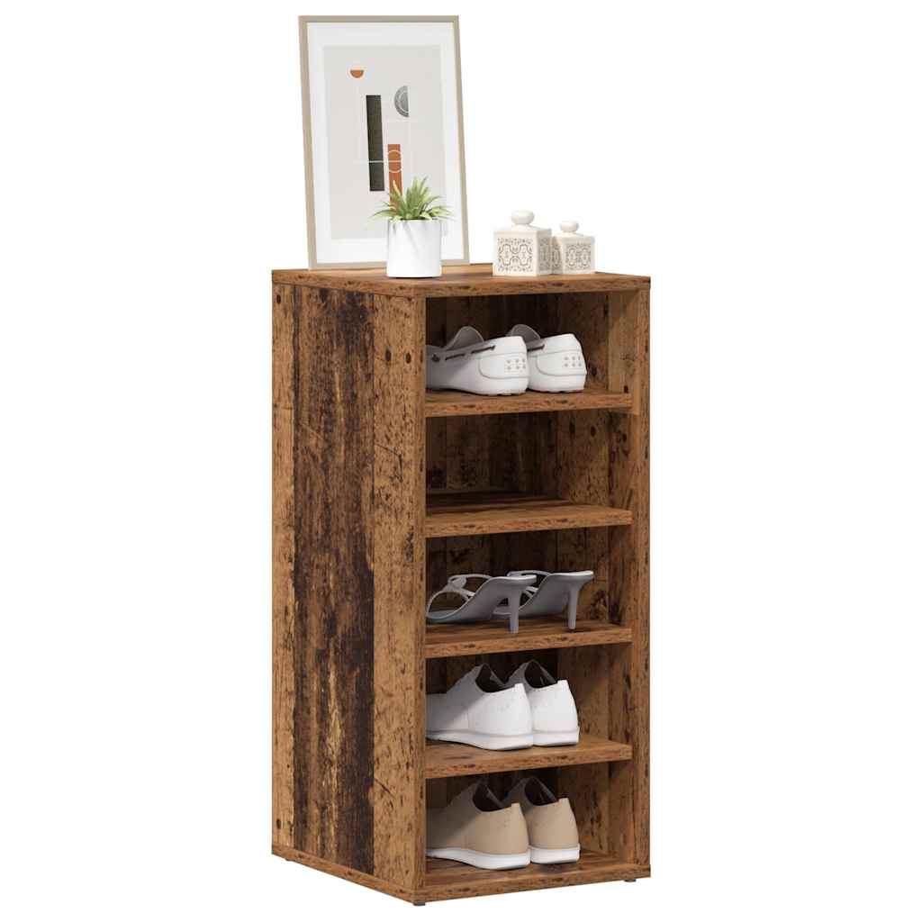 VIDAXL -Schuhschrank 32x35x70 cm verarbeitetes Holz Oldholz -gelöscht