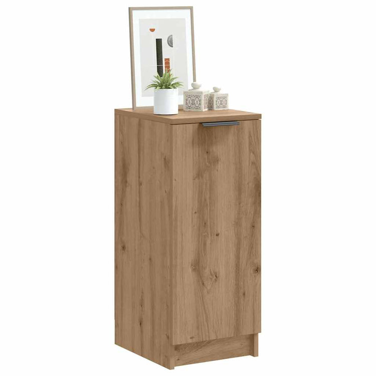VidaXL Schuhschrank 29,5 x 35 x 70 cm, handgefertigtes Holz, handwerkliche Eichenfarbe