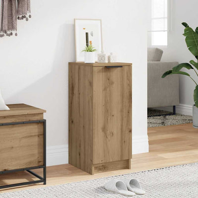 VidaXL Schuhschrank 29,5 x 35 x 70 cm, handgefertigtes Holz, handwerkliche Eichenfarbe