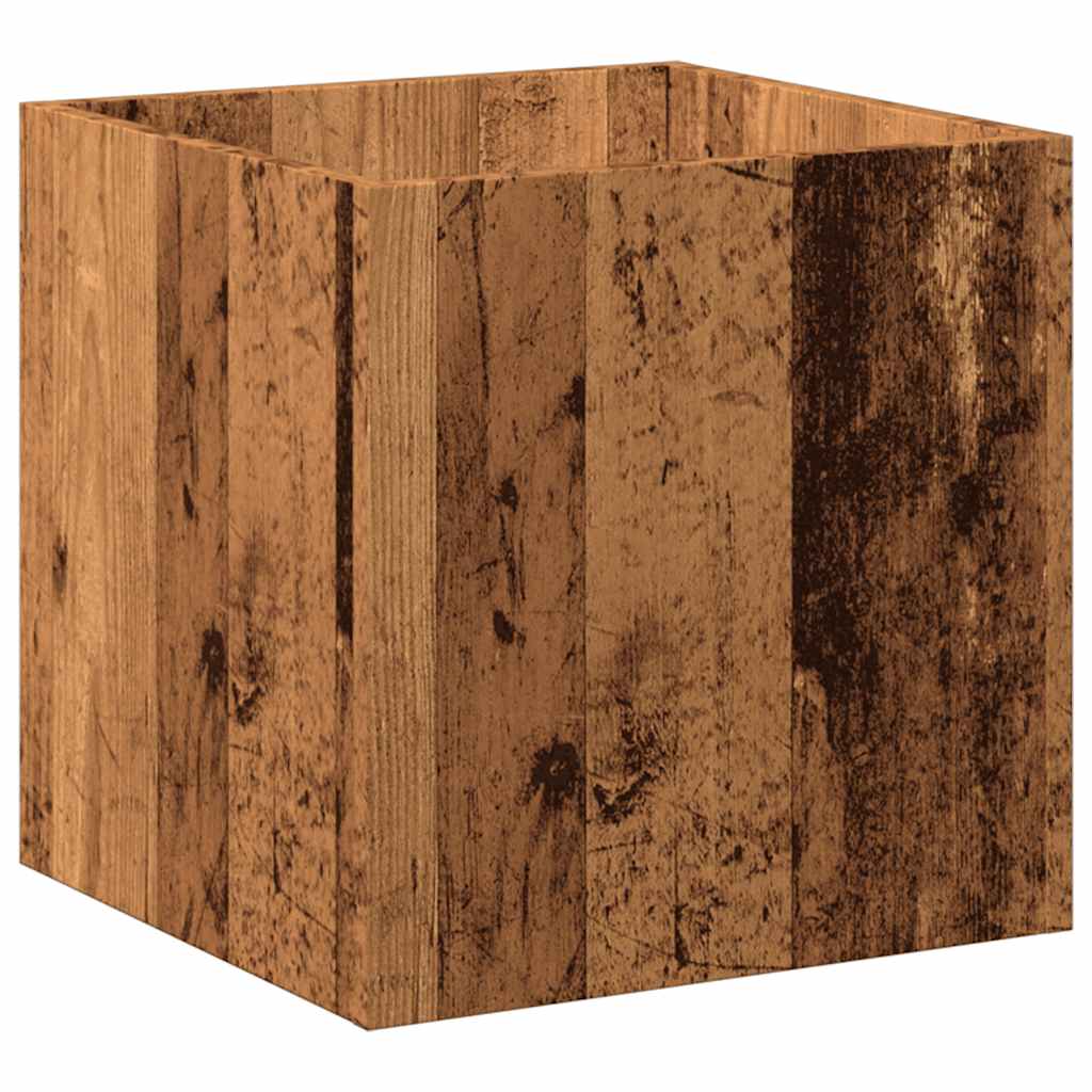 Vidaxl Pflanzer Big 40x40x40 cm verarbeitetes Holz altes Holzfarbe