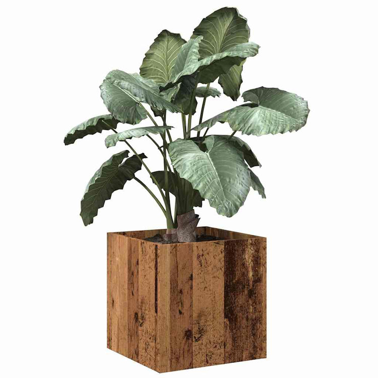 Vidaxl Pflanzer Big 40x40x40 cm verarbeitetes Holz altes Holzfarbe