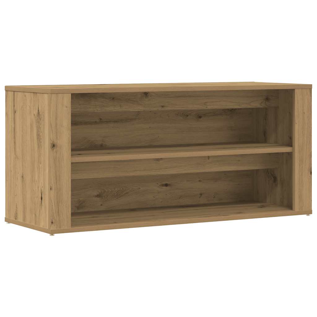 VidaXL Schuhbank 100 x 35 x 45 cm, handgefertigtes Holz, handwerkliche Eichenfarbe