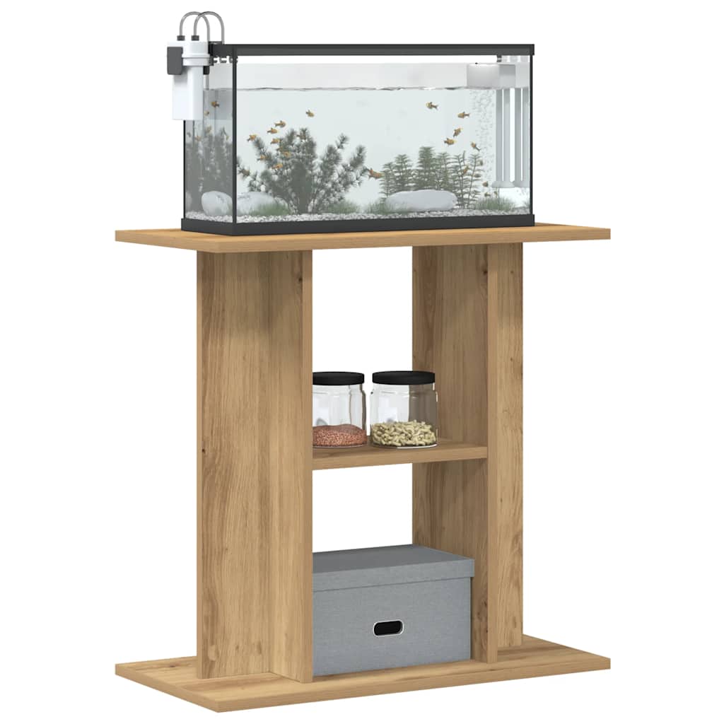 VIDAXL Aquarium Standard 60x30x60 cm verarbeiteter Holzhandwerkstätigkeit Eiche Farbe