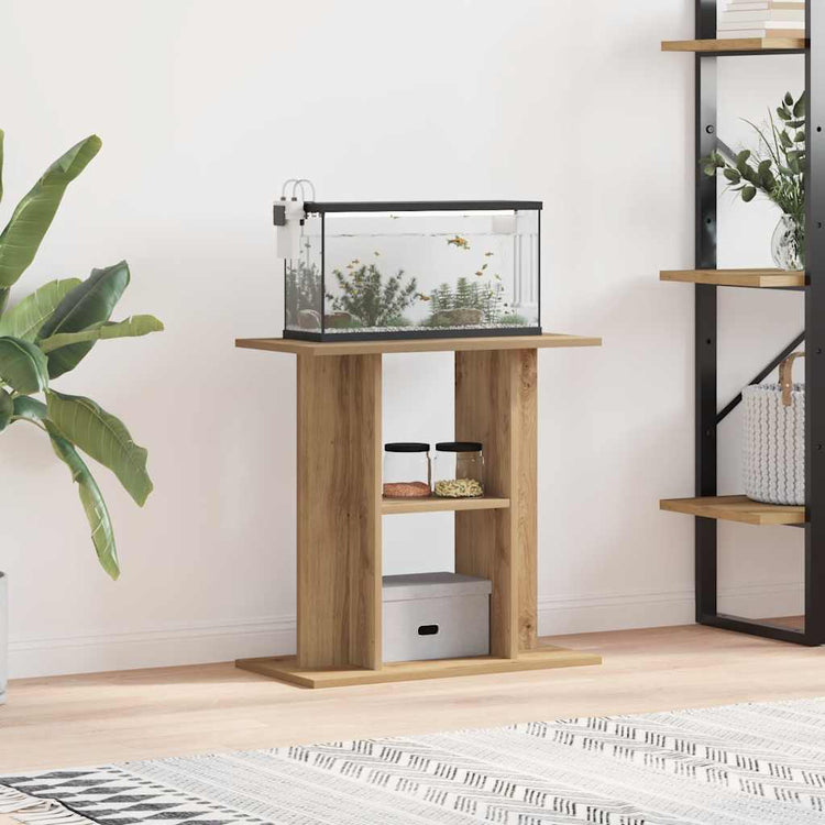 VIDAXL Aquarium Standard 60x30x60 cm verarbeiteter Holzhandwerkstätigkeit Eiche Farbe