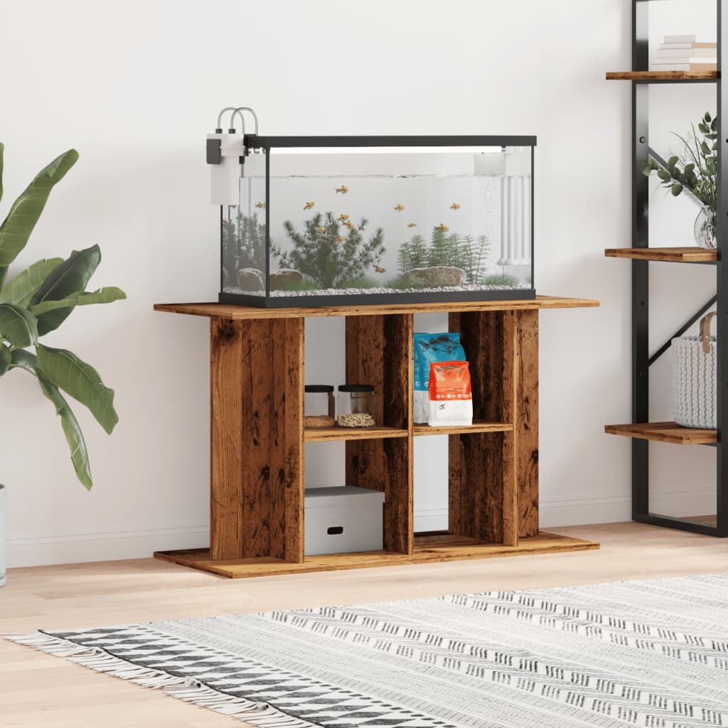 VIDAXL Aquarium Standard 100x40x60 cm verarbeitetes Holz Oldholz -gelöscht