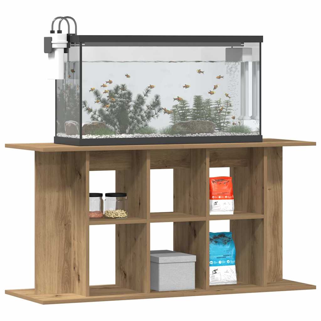 VIDAXL Aquarium Standard 120x40x60 cm verarbeiteter Holzhandwerker -Eiche