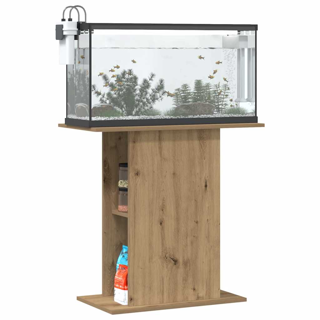 VIDAXL Aquarium Standard 36x75x72.5 cm verarbeitete Holzhandwerker -Eiche
