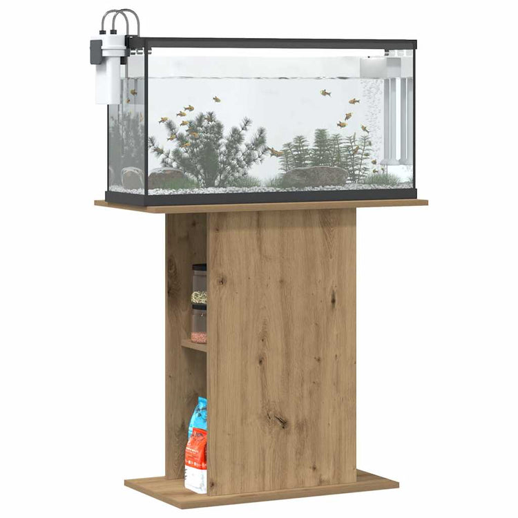 VIDAXL Aquarium Standard 36x75x72.5 cm verarbeitete Holzhandwerker -Eiche