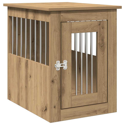 Vidaxl Hondenbench 45x62x59 cm verarbeiteter Holzhandwerker -Eiche -Eichen