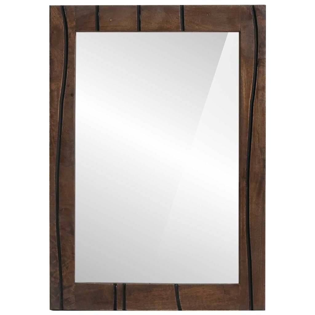Vidaxx Badezimmerspiegel zur Wandmontage, braun, 70 x 50 x 2,5 cm