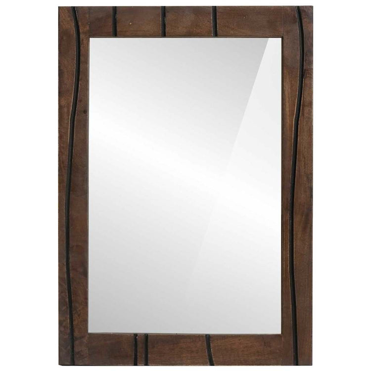 Vidaxx Badezimmerspiegel zur Wandmontage, braun, 70 x 50 x 2,5 cm