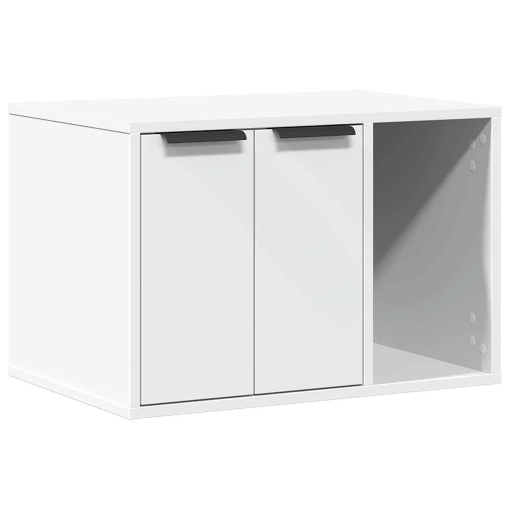 VidaXL Katzentoilette 60x40x40 cm, fertiges Holz, weiß