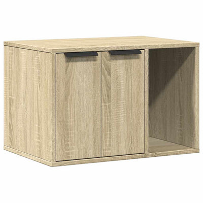 Vidaxxl Katzentoilette 60 x 40 x 40 cm, lackiert in Sonoma-Eiche
