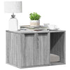 Vidaxxl Katzentoilette 60 x 40 x 40 cm, Holzwerkstoff, Farbe Sonoma-Eiche, Grau
