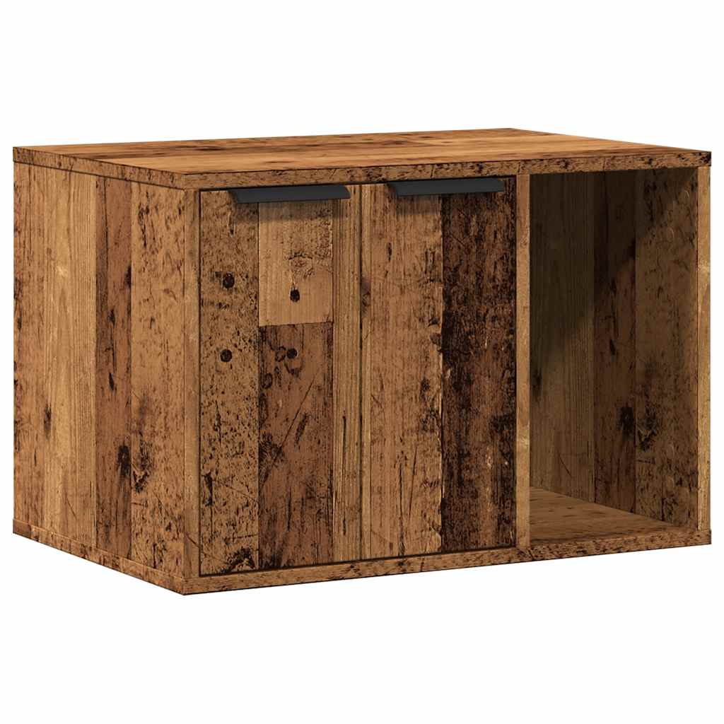 Vidaxxl Katzentoilette 60x40x40 cm fertiges Holz, altholzfarben