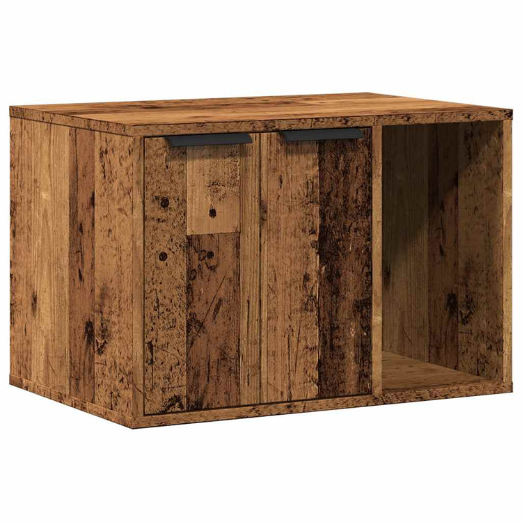 Vidaxxl Katzentoilette 60x40x40 cm fertiges Holz, altholzfarben