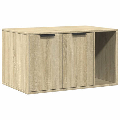 Vidaxxl Katzentoilette 80x50x45 cm Holzwerkstoff Sonoma-Eiche farbig