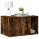 Vidaxxl Katzentoilette 80x50x45 cm verarbeitetes Holz, geräucherte Eiche