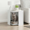 Vidaxl Kattenbakkast 42x42x51 cm verarbeitetes Holz weiß
