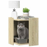 Vidaxl Cattenbakkast 42x42x51 cm verarbeitetes Holz Sonoma Eichefarbe - afbeelding 3