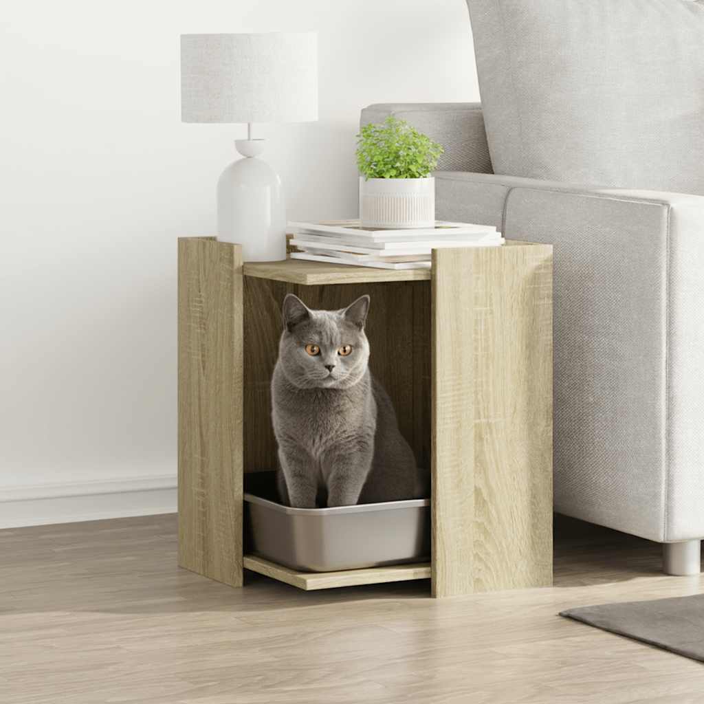 Vidaxl Cattenbakkast 42x42x51 cm verarbeitetes Holz Sonoma Eichefarbe