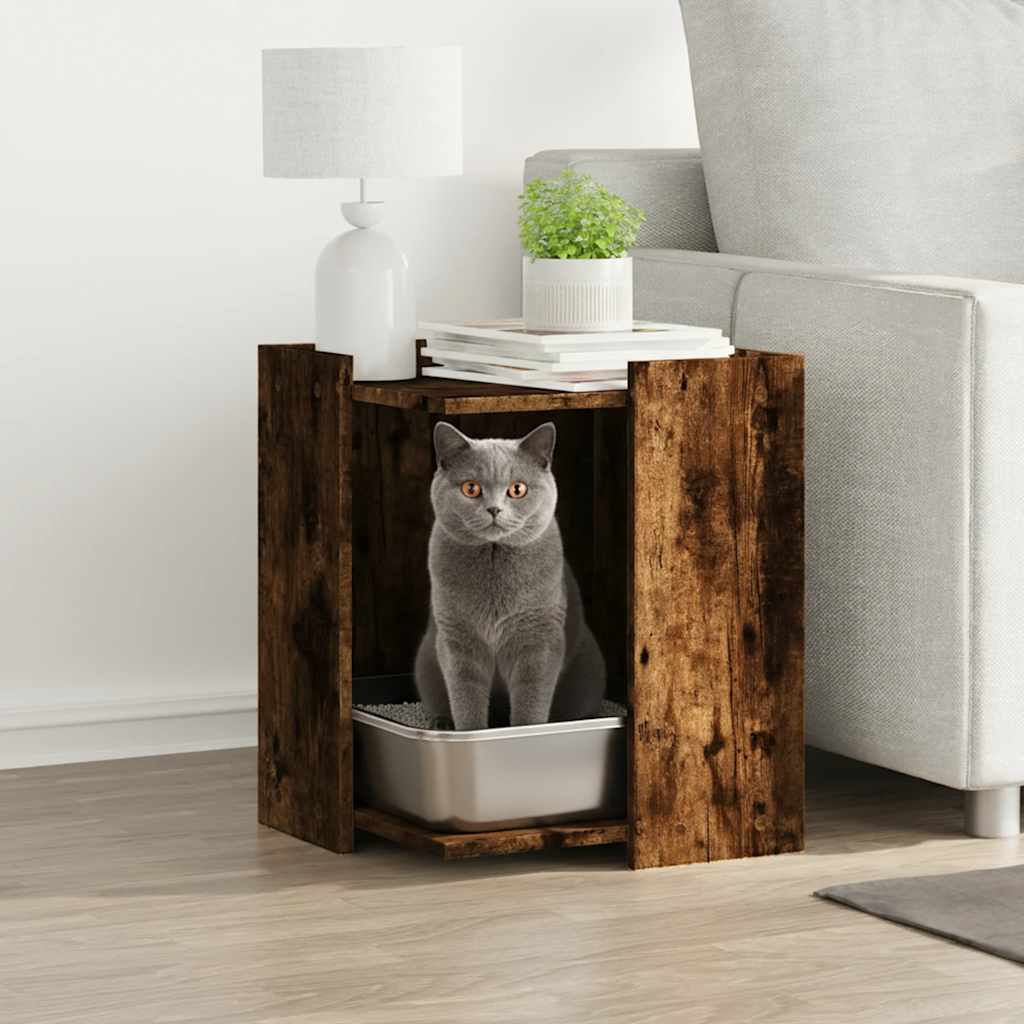 Vidaxl Cattenbakkast 42x42x51 cm verarbeiteter Holzgeräuchchen -Eiche gefärbt