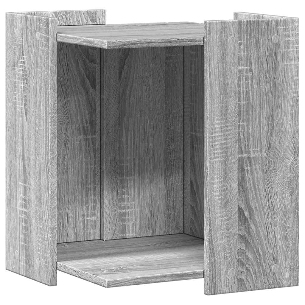 Vidaxl Cattenbakkast 42x42x51 cm verarbeitetes Holzgrau Sonoma Eiche Farbe