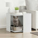 Vidaxl Kattenbakkast 53x53x51 cm verarbeitetes Holz weiß