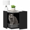 Vidaxl Kattenbakkast 53x53x51 cm verarbeitetes Holzschwarz