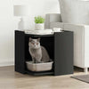 Vidaxl Kattenbakkast 53x53x51 cm verarbeitetes Holzschwarz